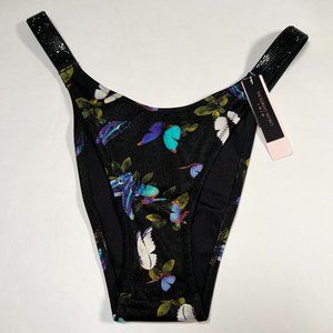 Victoria Secret XXL / 2XL Brazilian Cheeky Bikini Bottom Shine Strap Butterfly